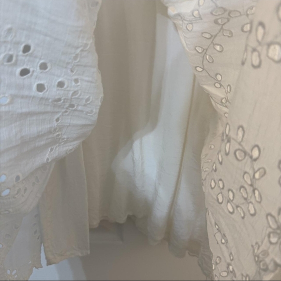 Free People White Eyelet Lottie Dress Creamy Color L - Picture 10 of 11